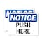 Signmission Push Here, 7 in W x Rectangle, Vinyl Decal OS-2PACK-NS-D-57-L-17925 - alternate 1